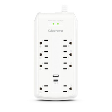 CyberPower  突波保護器 8插座 2USB 充電延長線  P0818PDA0-TW
