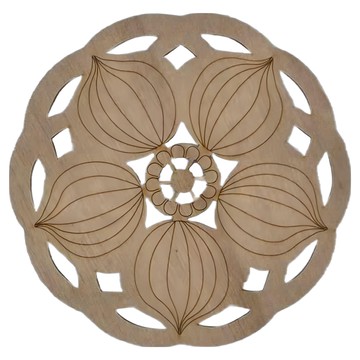 混色激光餐墊 密胺板  19 x 19cm  原木色  1包