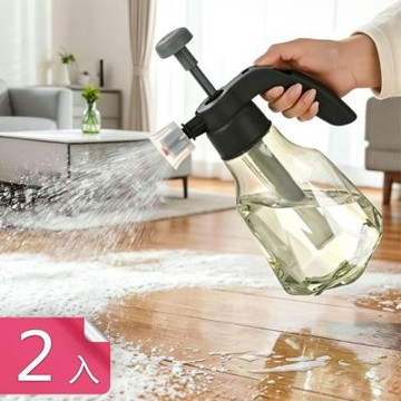【荷生活】1.5L手壓氣壓式泡沫噴壺 鎖定連續噴灑居家洗車清潔瓶-2入組