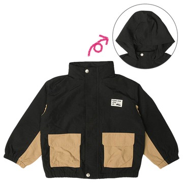 akachan honpo - 防花粉、防水夾克-黑色