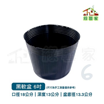 【綠藝家】6吋黑軟盆50個/組 育苗盆 蘭花盆 栽培盆 軟盆