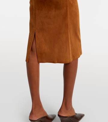 Stouls Salma ruched suede midi dress