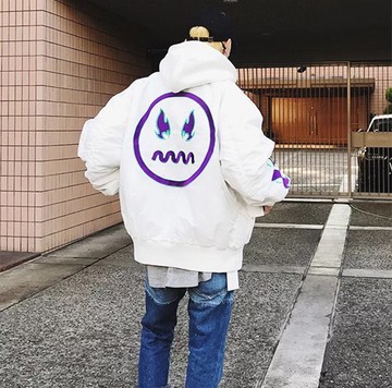 FINDSENSE品牌 韓國 高端 精品刺繡  寬鬆 情侶 加厚 夾棉 連帽 棒球服 保暖棉服外套男裝防寒外套