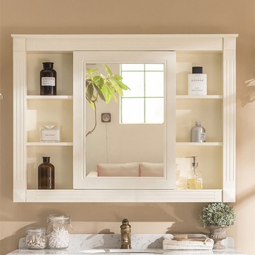 衛浴鏡箱 太空鋁浴室鏡櫃 掛牆式鏡麵櫃 衛生間壁掛收納櫃 廁所置物櫃 衛浴化妝鏡 鏡麵櫃 浴櫃 鏡櫃 浴室美式浴室鏡柜衛浴鏡子衛生間橡木吊柜壁掛墻式實木鏡箱收納儲物柜特惠