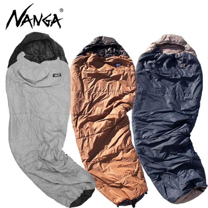 NANGA ナンガ シュラフ SWEN別注 化繊 800 茶/紺 - 寝袋/寝具