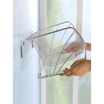 南北向304不銹鋼單層壁掛式碗架瀝水架 獨立式廚房掛墻滴水碗盤架