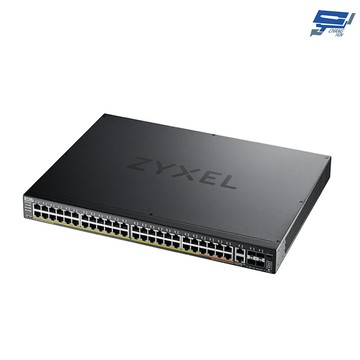 昌運監視器 zyxel 合勤 xgs2220-54hp(mit) 48埠gbe l3存取poe+交換