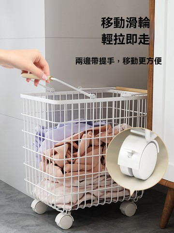 OSLE 臟衣簍臟衣服收納筐籃浴室放衣服神器帶輪家用衣簍口簍放置洗澡間
