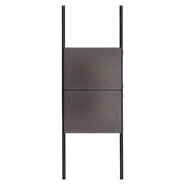 dayneeds 日需百備 頂天立地烤漆收納架 + 沖孔平面網2片  黑色  高度(280 x 350cm) + 搭(60 x 42cm)
