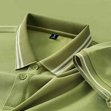 【新款熱賣】7A抗菌雪花六珠地男裝吸濕排汗抗紫外線純色短袖POLO衫男