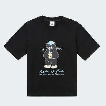 【adidas 愛迪達】 TAIPEI 黑熊 短袖上衣 T恤 童裝 - Originals LF7166