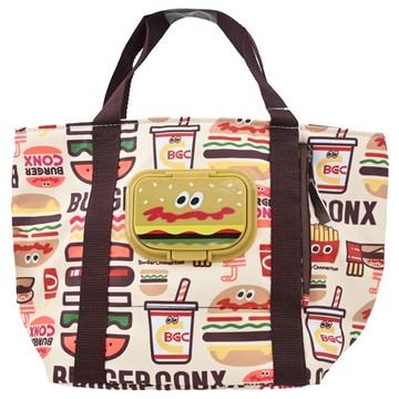 Skater 帶濕巾蓋保溫野餐袋 手提袋 KCLBP1  340 x 130 x 225mm  漢堡  1個