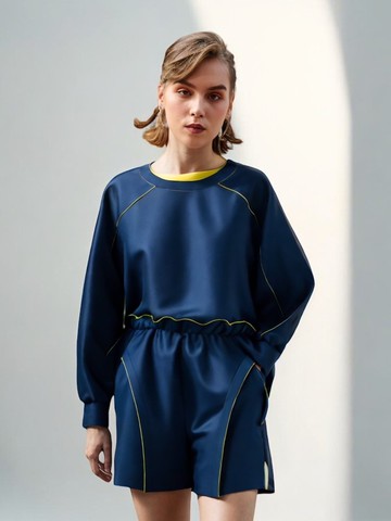 2024春夏新品-幾何切割短褲 (23W1PT01)