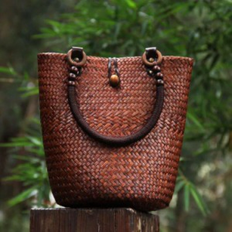 竹編み 手作り レディースバック トートバッグ カゴバッグ 可愛い ハンドメイド P 通販 Lineポイント最大1 0 Get Lineショッピング