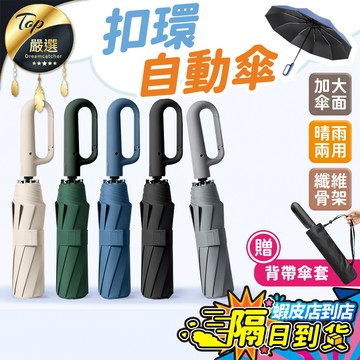 【現貨 免運費！20骨+125CM傘面】扣環自動傘 自動傘 雨傘 摺疊傘 晴雨傘 遮陽傘 陽傘 抗UV 大雨傘 扣環傘