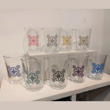 海棠花紋熱炒杯