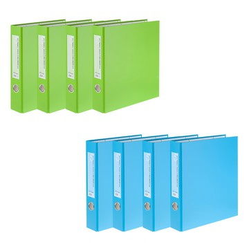 ECO Chungwoon 環保 3孔 D型 A4活頁夾 5公分厚  淺綠色 + 天藍色  1組
