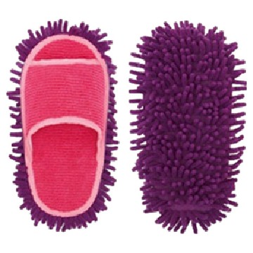 AIMEDIA 艾美迪雅 超細纖維拖把鞋  強力吸水除塵  輕鬆清潔地板  可洗衣機清洗  粉紅色  1組