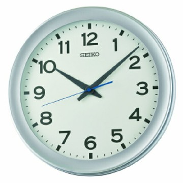 seiko SK037 精工鐘 (QXA835S) 簡約數字滑動式秒針圓形掛鐘 銀框  36.8cm｜樂天全館特惠中★指定刷卡回饋10%