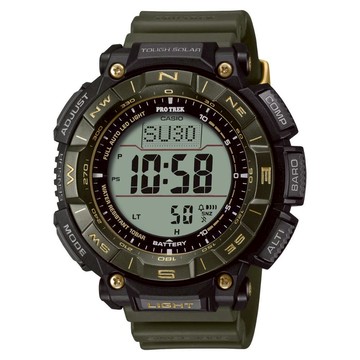 【CASIO 卡西歐】PRO TREK  太陽能電力三重感應器 環保材質設計 綠 PRG-340ANS-3_51.7mm