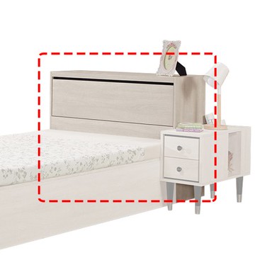 伊凡卡3.5尺加大收納床頭箱