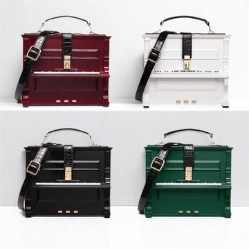 創意仿真鋼琴亞克力盒子包女生2025新款手提包小方手機零錢斜跨包