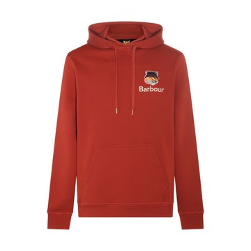Maison Kitsune Barbour - Red Cotton Sweatshirt
