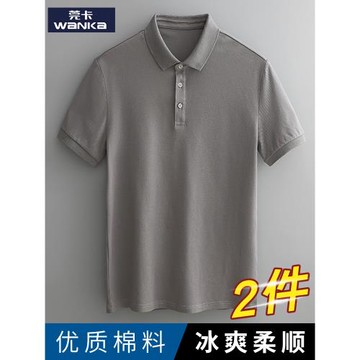 短袖t恤polo衫男夏季薄款冰絲高級感半袖日系翻領簡約風男士體恤