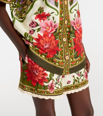 Farm Rio Wonder Rio oversized linen-blend shirt