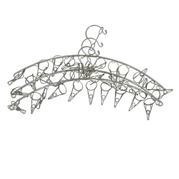 G+居家 不鏽鋼加粗防風曬衣夾-10夾  1組