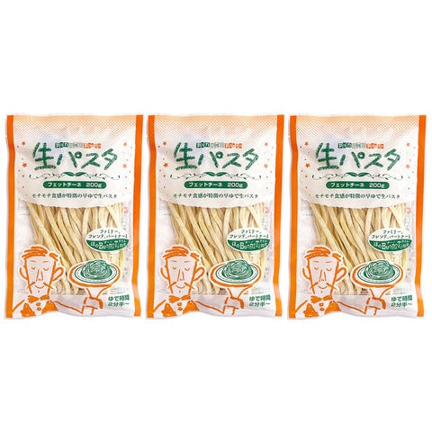 生パスタ フェットチーネ 6食〔200g×3袋〕デュラム小麦100%使用　ポイント消化 お試し ポスト投函便 生麺 送料無料 クリーム系ソースと相性抜群 1000円 ポッキリ