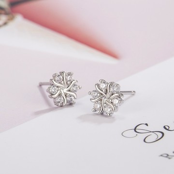Sweet Air L07 日韓流行耳飾 S925銀針 小巧迷你雪花造型 耳針 耳環
