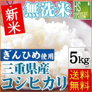 無洗米 三重県産 コシヒカリ 5kg 令和5年産 JA多気農協 ぎんひめ使用 送料無料 北海道沖縄へは別途送料760円 [翌日配送]