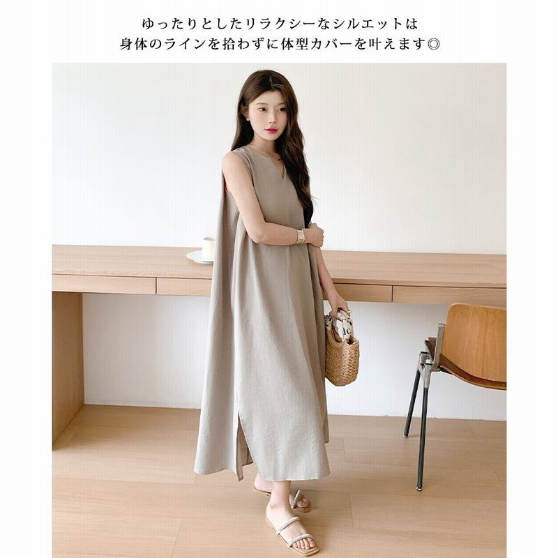 新品未使用【12closet】洗えるリネン　2wayノースリーブ ワンピース other - トゥエルブクローゼット 美品 洗えるリネン 2way