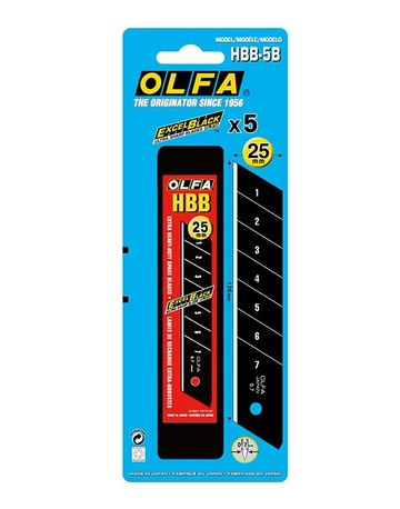 日本 OLFA 超銳特大型美工刀片 HBB-5B型 (日本型號HBB5K型) (5入)【APP滿額下單4%點數(單一帳號最高1000點)】7/31止