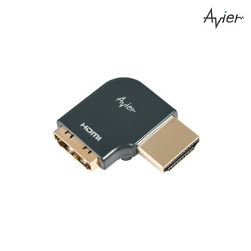 【官網限定】Avier PREMIUM 全金屬轉接頭 HDMI A公轉母 / 向右90度