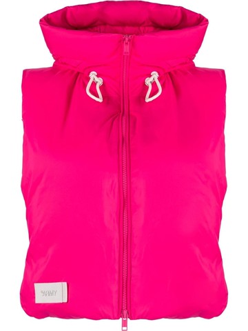 Yves Salomon - hooded sleeveless gilet - women - Feather Down/Polyamide - S - Pink