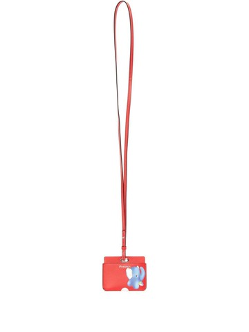 JW Anderson - elephant-print lanyard cardholder - unisex - CALFSKIN/Polyamide/Polyurethane - One Size - Red