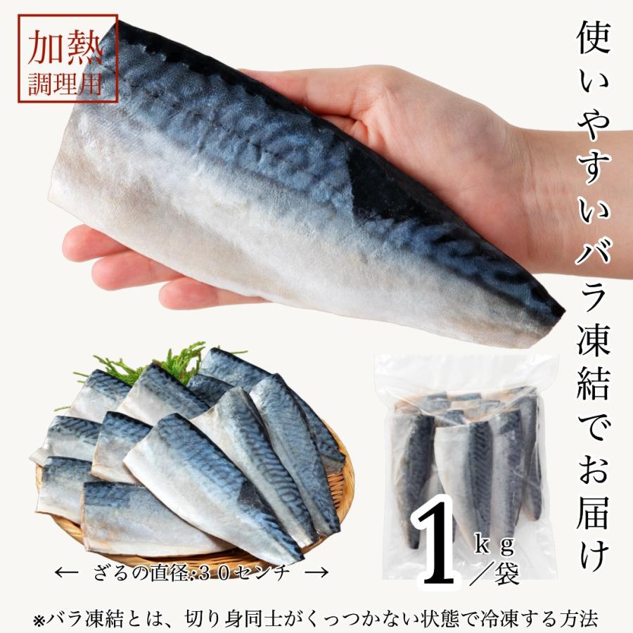 無添加 国産 天然 無塩 鯖 さば 切り身 1kg(約10-12切入) 魚 骨取り 骨なし 塩なし 冷凍 1切約80g〜100gで食べ応え良し 骨抜き 国内加工 加熱用