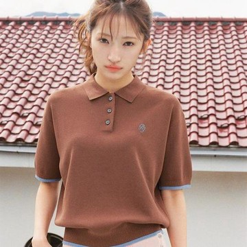 FREAK'S STORE 接觸冷感 配色袖 夏季針織 Polo衫