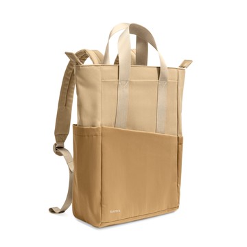 tomtoc｜輕行系列 • 幾何雙肩包 奶茶棕 (筆電包/電腦包/後背包)