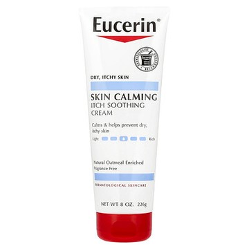 Eucerin, 肌膚舒緩瘙癢緩解霜，適用於乾燥瘙癢肌膚，無香，8 盎司（226 克）
