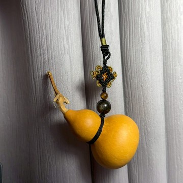 金沙黑曜款✦馬年開運|天然葫蘆掛件 【行車、掛包包、隨身攜帶專用】 天然葫蘆 金沙黑曜石 虎眼石 天然水晶 風水掛件 中國結 S25AX28-01