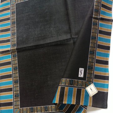 Yves Saint Laurent 古董手帕/口袋巾 19 x 18.5 英吋
