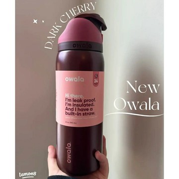 【毒】(代購7天)Owala🍒Black Cherry 櫻桃色 🍷 吸管杯 保溫杯 雙飲杯 24oz 32oz