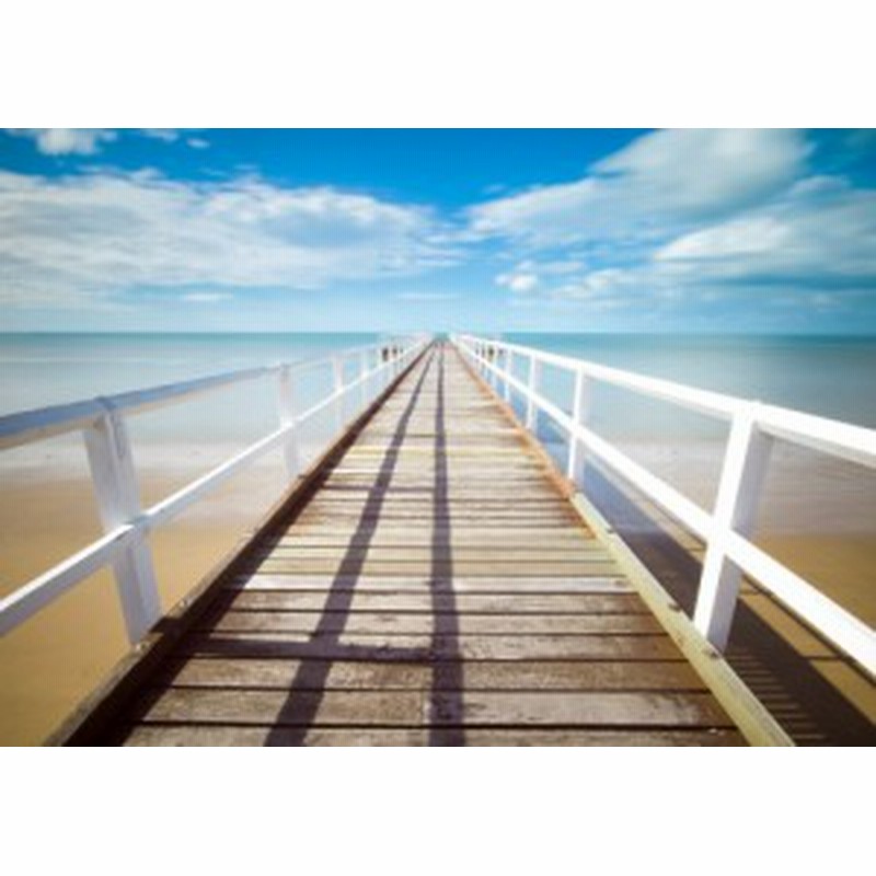 絵画風 壁紙ポスター ビーチ 海 砂浜 桟橋 カリブ海 海 キャラクロ h 002a1 A1版 0mm 585mm 通販 Lineポイント最大1 0 Get Lineショッピング