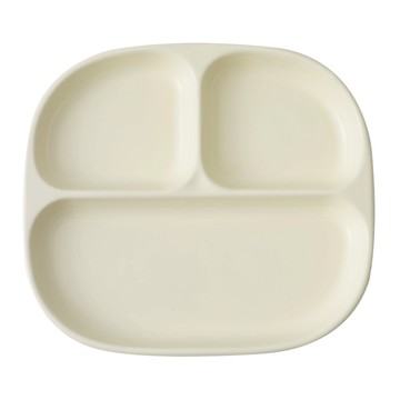 Cooksy 不混味陶瓷分隔健康餐盤  1個  21.5 x 19.3 x 2.5cm  奶油黃