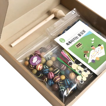 BunnyGround 幼兒美術遊戲 啵啵爆開顏料球 100入 + 槌子入門套組  350g  5色