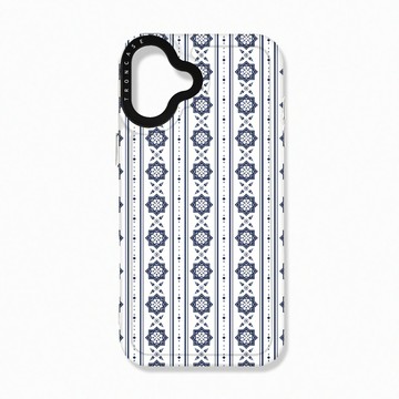 iPhone 16 Plus 殼 TRON iPhone 16 PLUS 幾何復古花磚D款 太空殼 透白款 手機殼