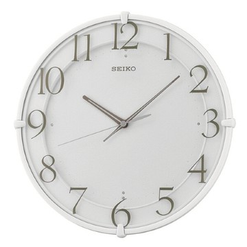 seiko SK037 精工鐘 (QXA778W) 石紋面滑動式秒針靜音掛鐘 / 30.7*4.6cm｜樂天全館特惠中★指定刷卡回饋10%